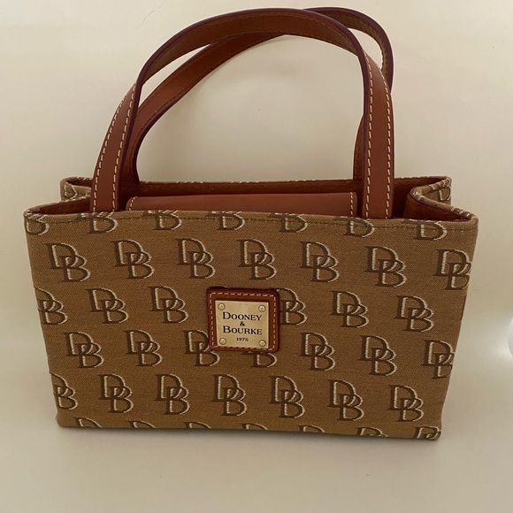 Dooney & Bourke Handbags - Vintage Y2K Dooney & Bourke Tiny East West Bag signature brown